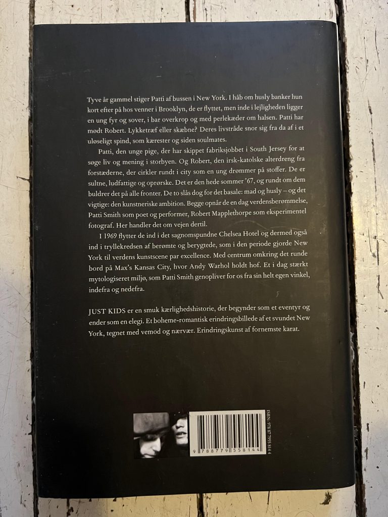 Patti Smith's Buch "JUST KIDS" Rückseite der dänischen Ausgabe (3)