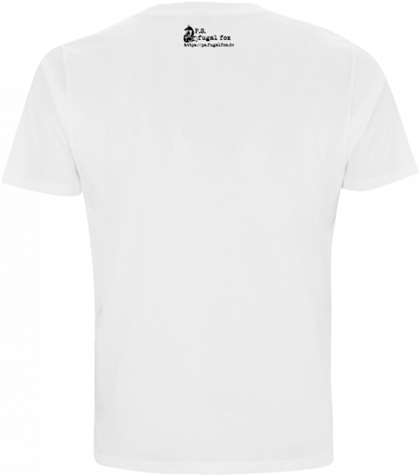 T-Shirt "fugal fox" in weiß, ein von Patti Smith exklusiv entworfenes Design
