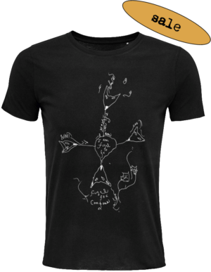 T-shirt (black) <br> “fugal fox compass” <br> by Patti Smith