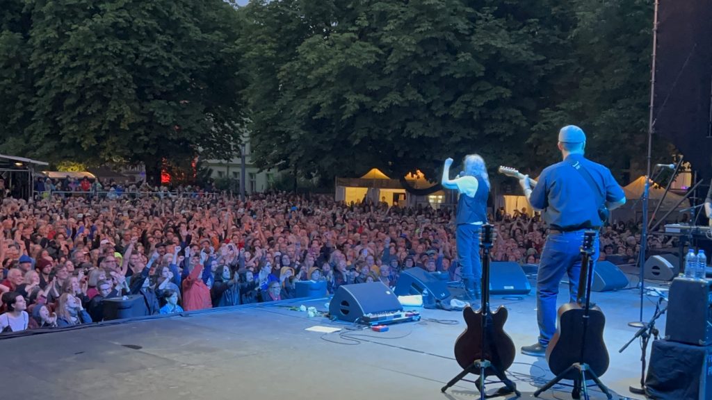 Mit Patti Smith on Europe-Tour. Patti Smith Quartet on Stage in Berlin