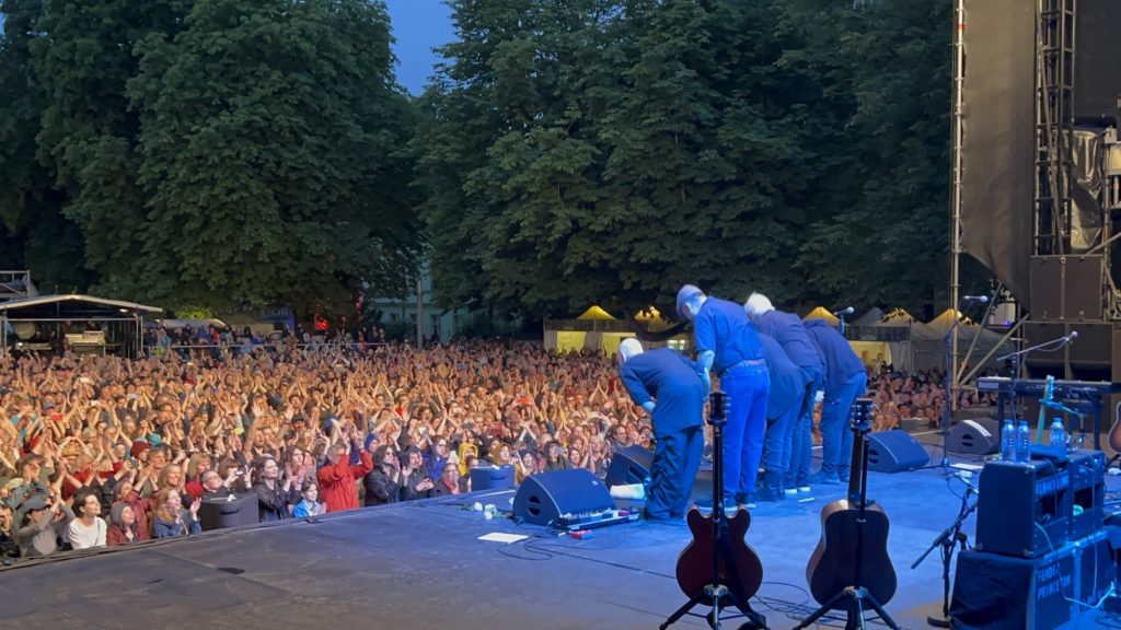 Mit Patti Smith on Europe-Tour. Patti Smith Quartet on Stage in Berlin