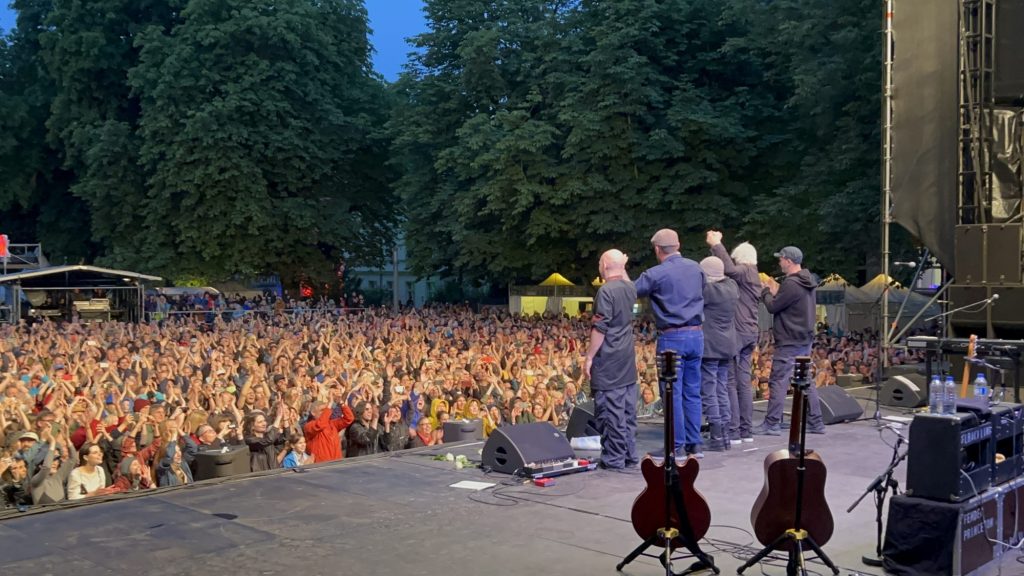 Mit Patti Smith on Europe-Tour. Patti Smith Quartet on Stage in Berlin