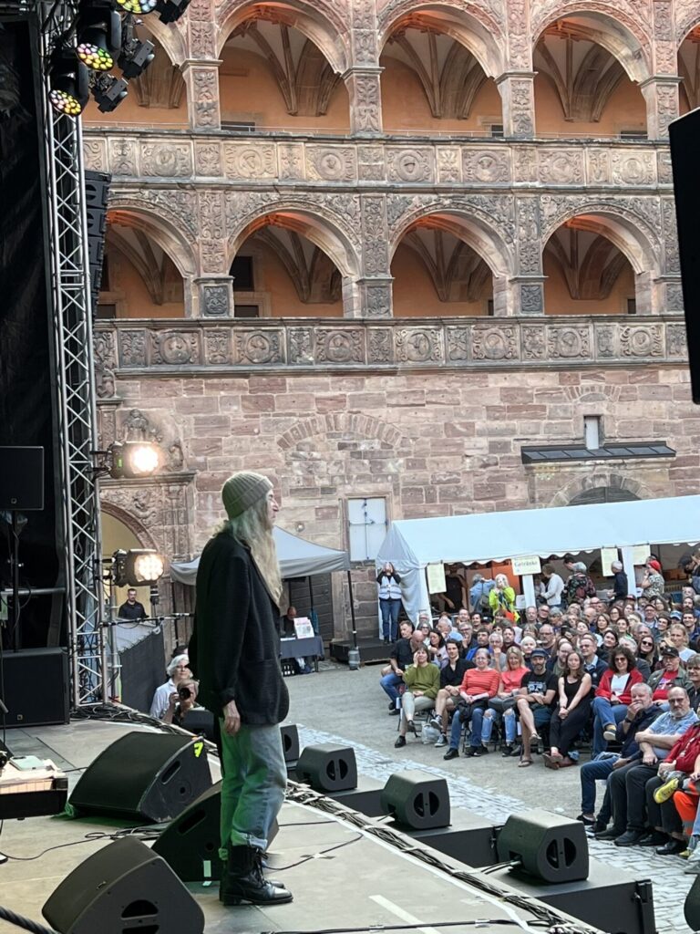 Mit Patti Smith on Europe-Tour. Patti Smith Quartet on Stage in Kulmbach