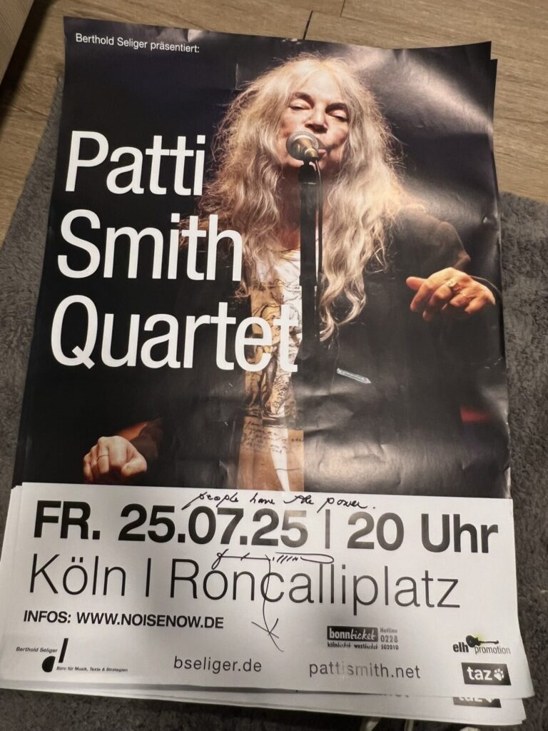 Mit Patti Smith on Europe-Tour. Patti Smith Quartet on Stage in Köln