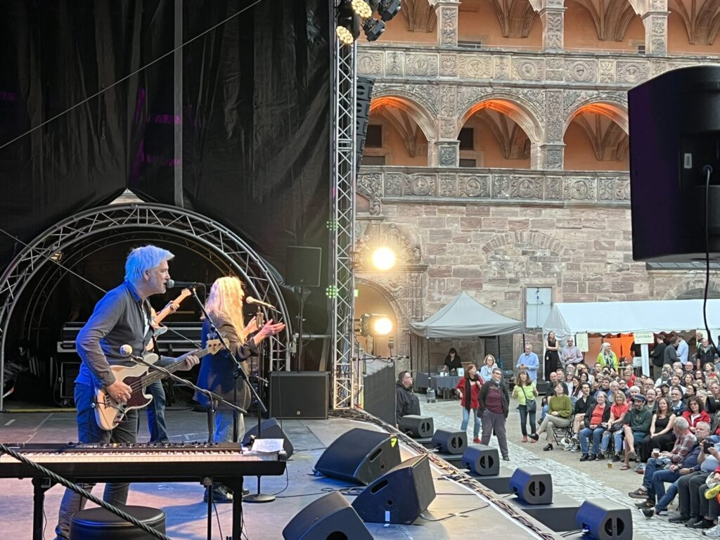 Mit Patti Smith on Europe-Tour. Patti Smith Quartet on Stage in Kulmbach
