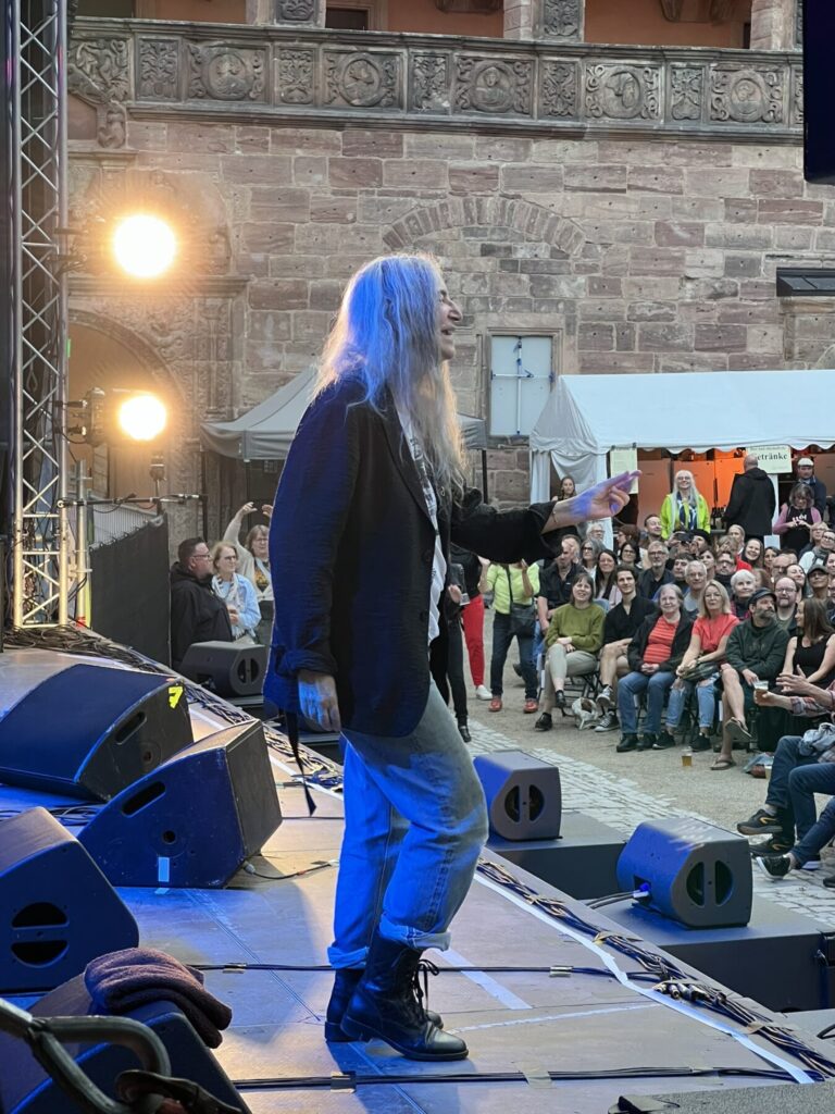Mit Patti Smith on Europe-Tour. Patti Smith Quartet on Stage in Kulmbach