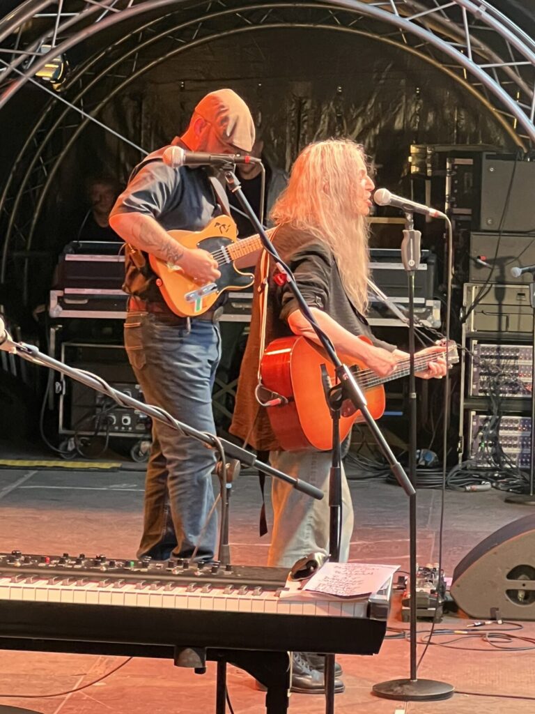 Mit Patti Smith on Europe-Tour. Patti Smith Quartet on Stage in Kulmbach