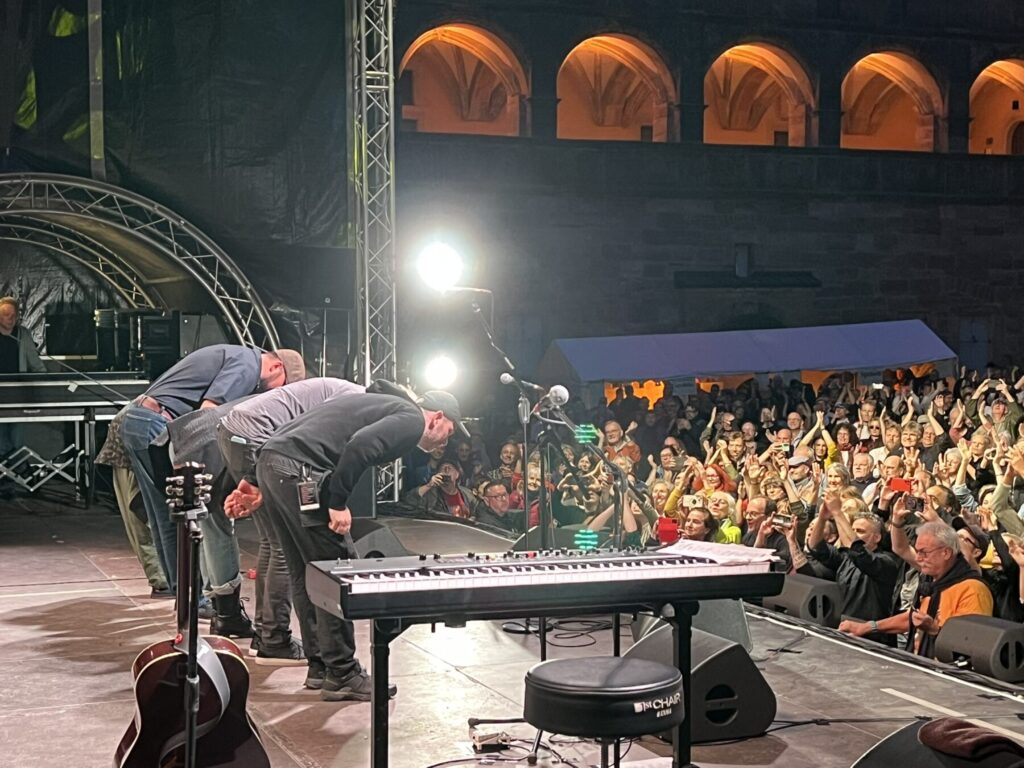 Mit Patti Smith on Europe-Tour. Patti Smith Quartet on Stage in Kulmbach