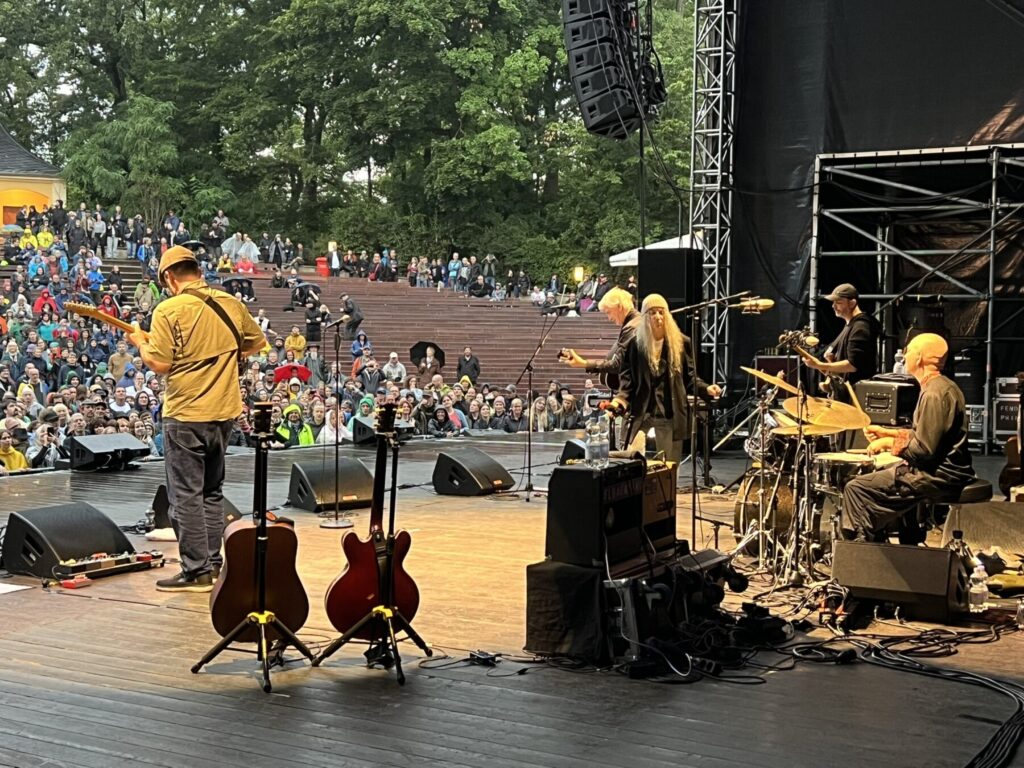 Mit Patti Smith on Europe-Tour. Patti Smith Quartet on Stage in Dresden