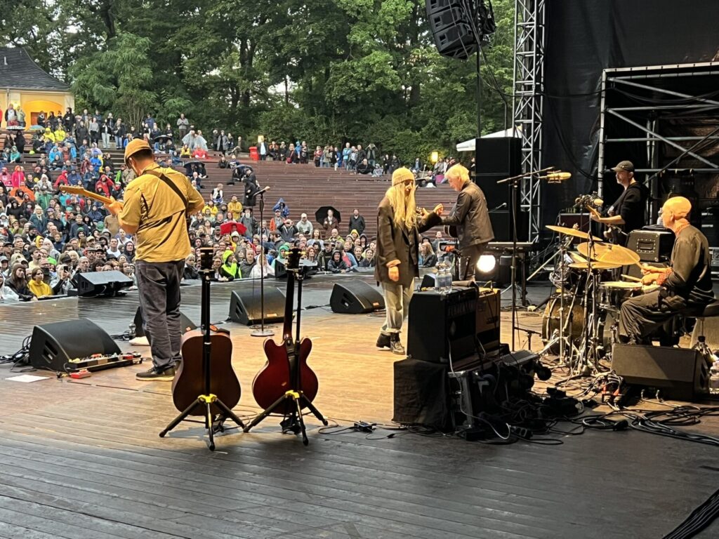 Mit Patti Smith on Europe-Tour. Patti Smith Quartet on Stage in Dresden