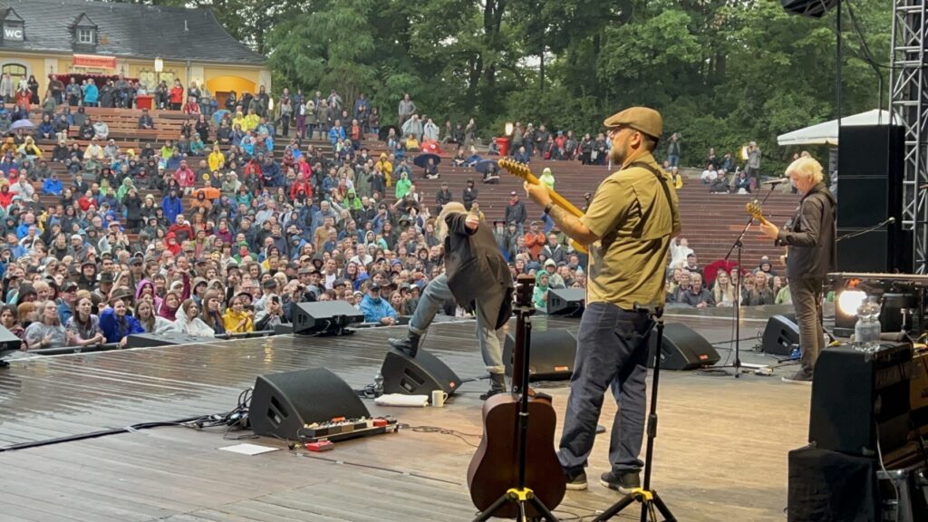 Mit Patti Smith on Europe-Tour. Patti Smith Quartet on Stage in Dresden