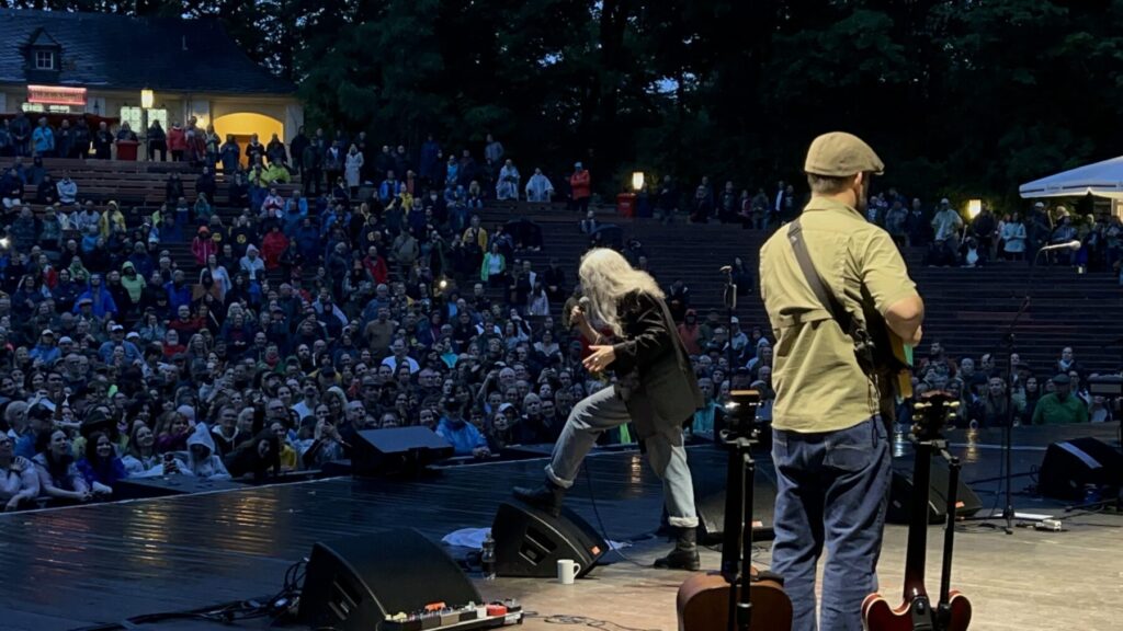 Mit Patti Smith on Europe-Tour. Patti Smith Quartet on Stage in Dresden