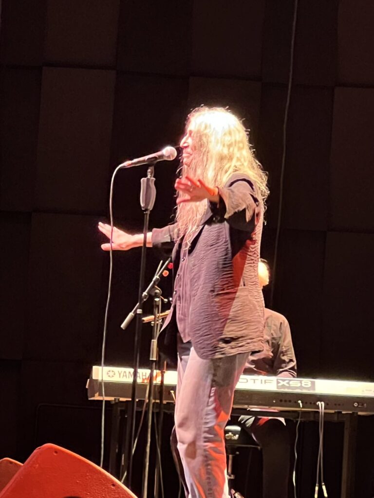 Mit Patti Smith on Europe-Tour. Patti Smith Quartet on Stage in Prag