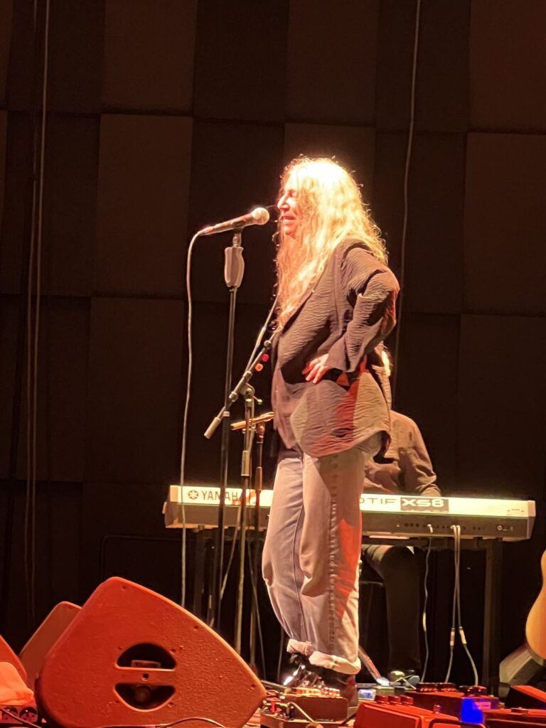 Mit Patti Smith on Europe-Tour. Patti Smith Quartet on Stage in Prag