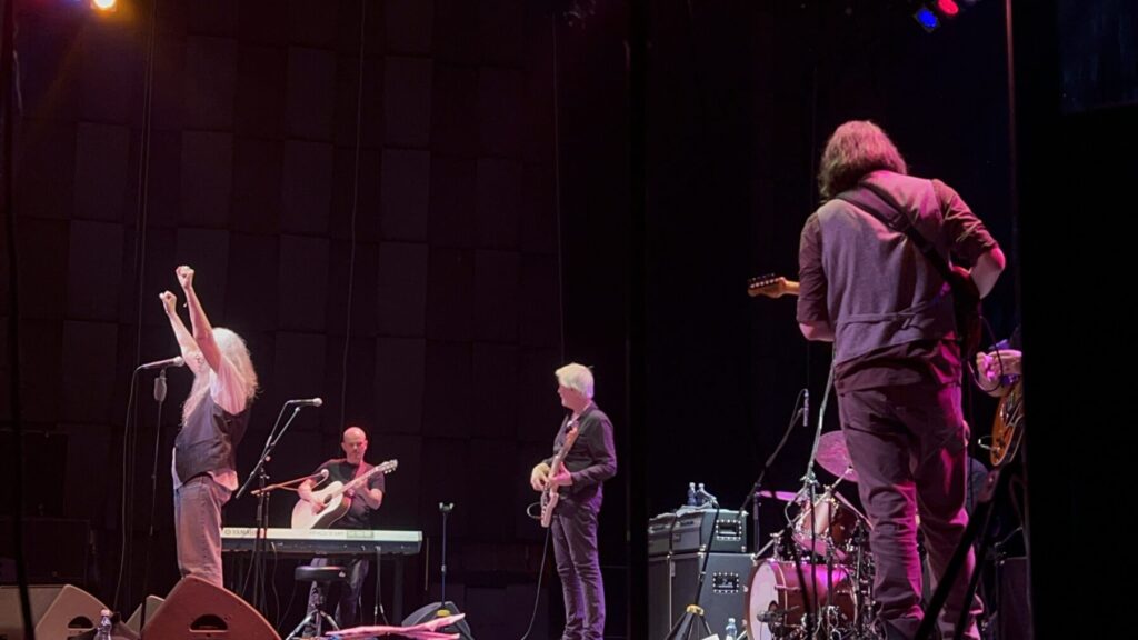 Mit Patti Smith on Europe-Tour. Patti Smith Quartet on Stage in Prag