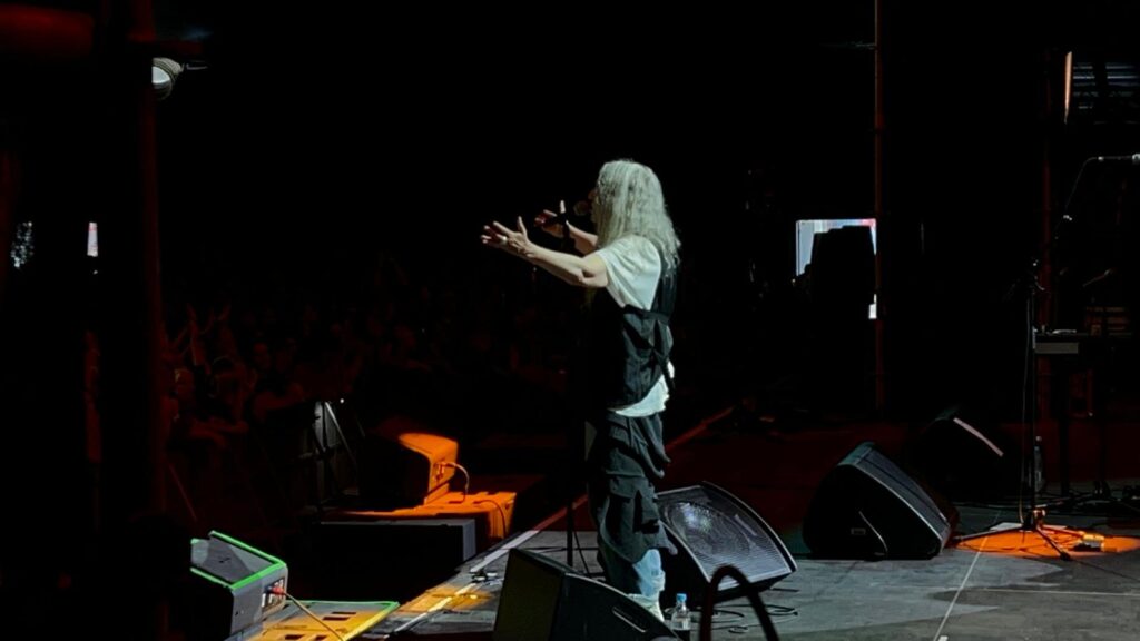 Mit Patti Smith on Europe-Tour. Patti Smith Quartet on Stage in Munich