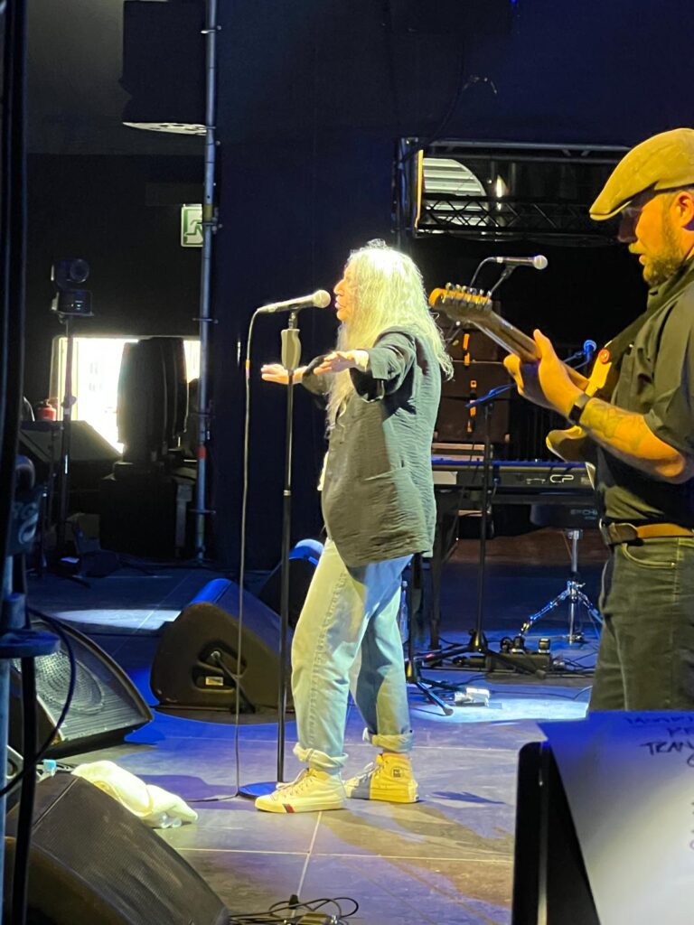 Mit Patti Smith on Europe-Tour. Patti Smith Quartet on Stage in Munich