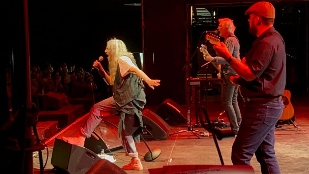Mit Patti Smith on Europe-Tour. Patti Smith Quartet on Stage in Munich