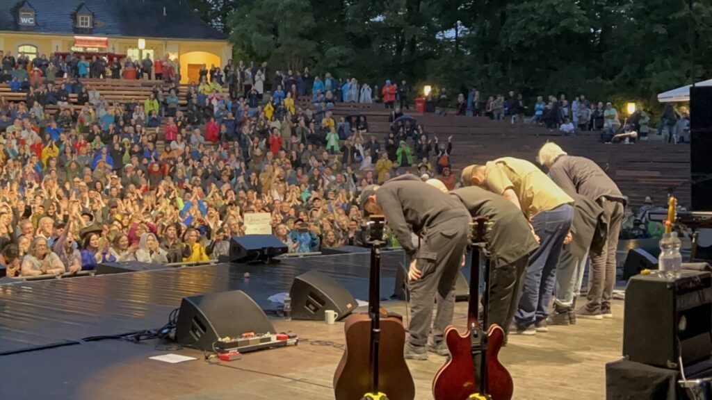 Mit Patti Smith on Europe-Tour. Patti Smith Quartet on Stage in Dresden