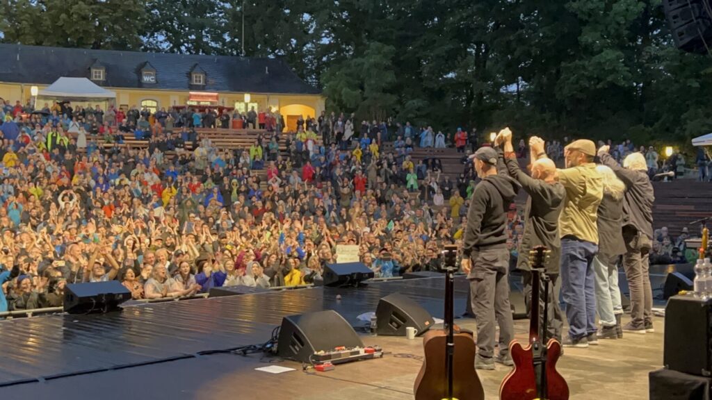 Mit Patti Smith on Europe-Tour. Patti Smith Quartet on Stage in Dresden