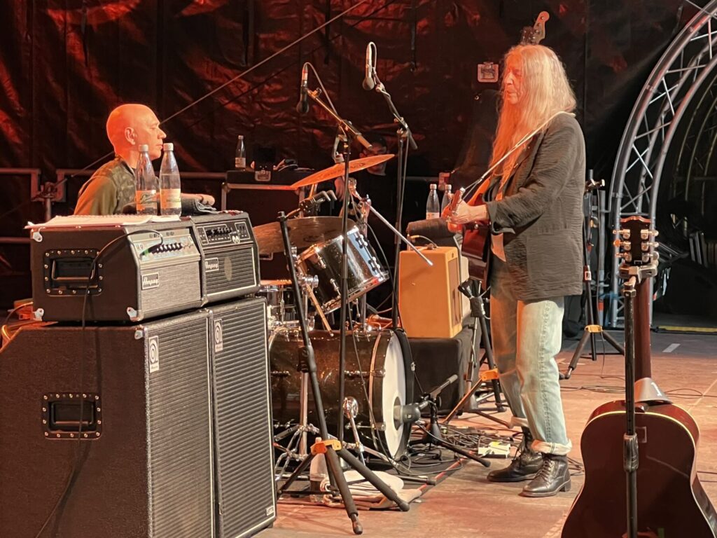 Mit Patti Smith on Europe-Tour. Patti Smith Quartet on Stage in Kulmbach