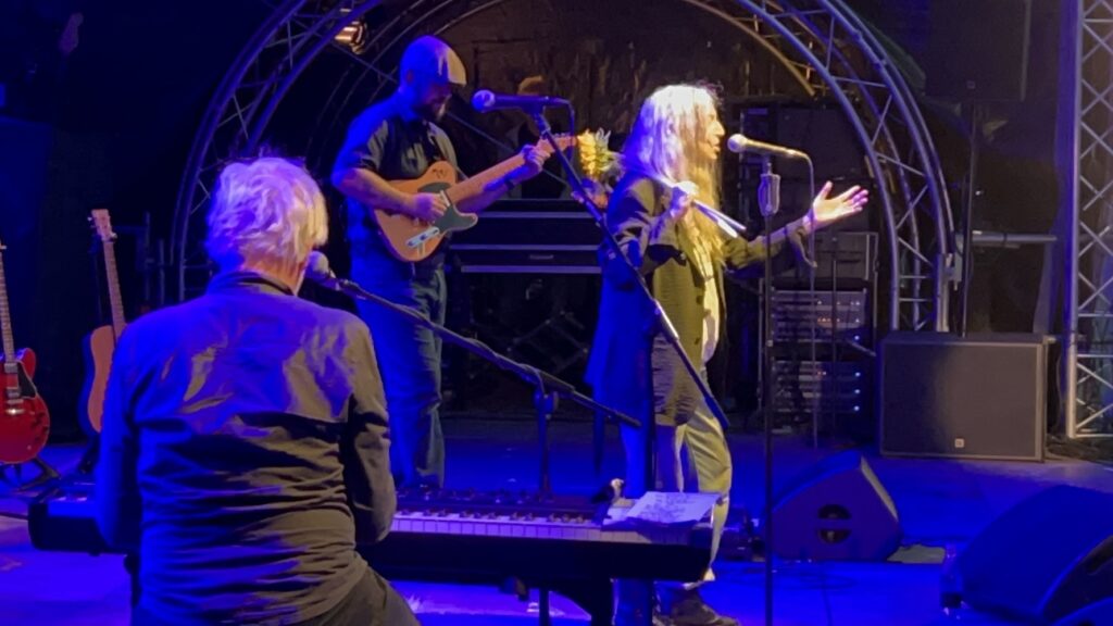 Mit Patti Smith on Europe-Tour. Patti Smith Quartet on Stage in Kulmbach