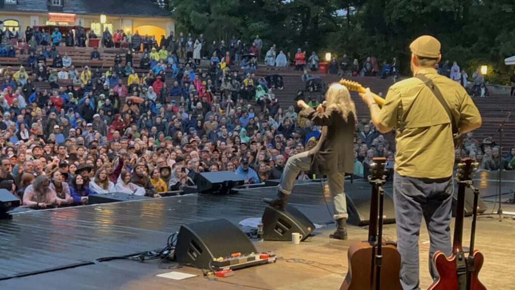 Mit Patti Smith on Europe-Tour. Patti Smith Quartet on Stage in Dresden