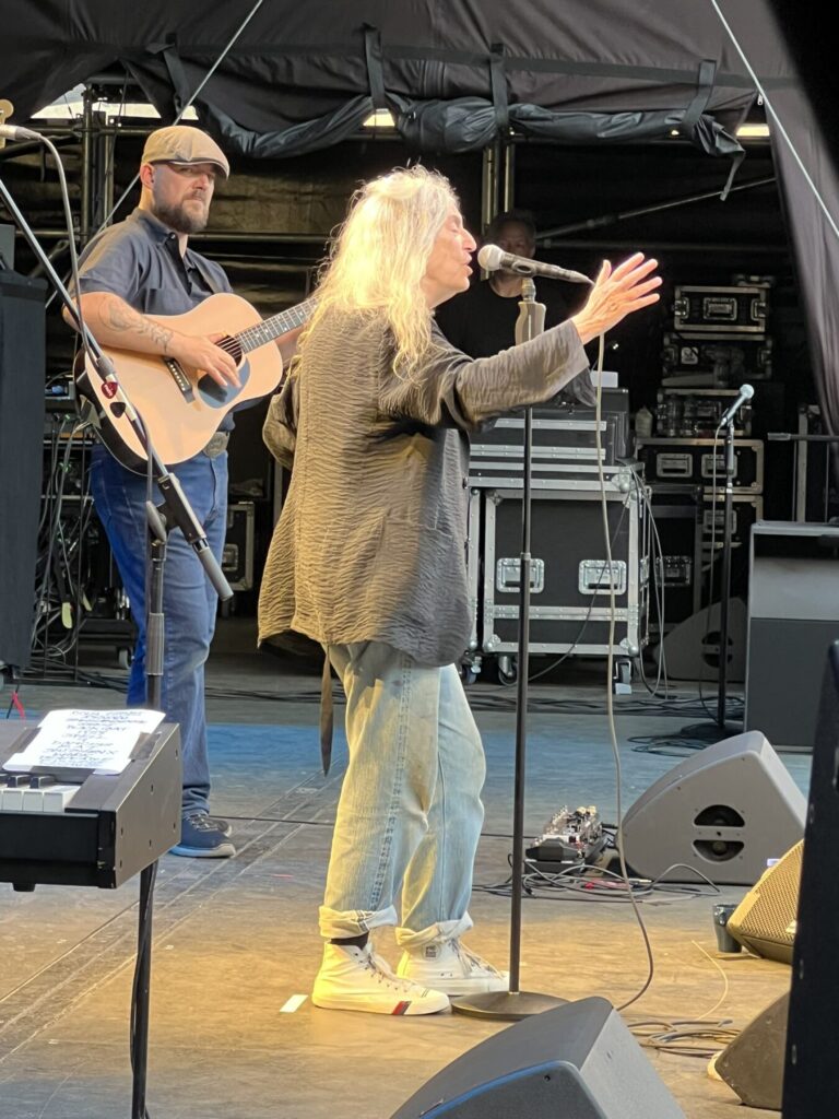 Mit Patti Smith on Europe-Tour. Patti Smith Quartet on Stage in Köln