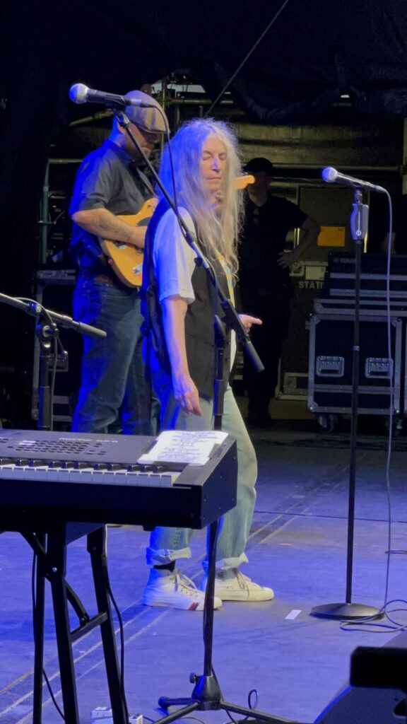 Mit Patti Smith on Europe-Tour. Patti Smith Quartet on Stage in Köln