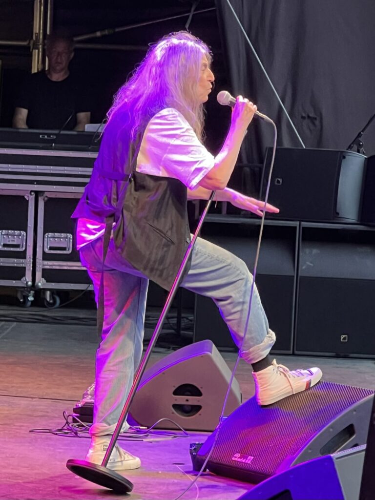 Mit Patti Smith on Europe-Tour. Patti Smith Quartet on Stage in Köln