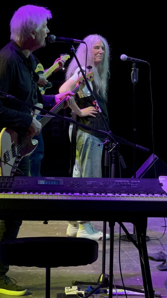Mit Patti Smith on Europe-Tour. Patti Smith Quartet on Stage in Freiburg