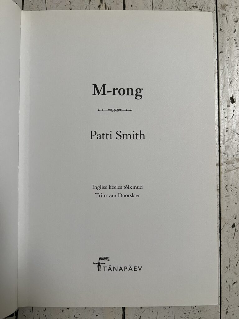 MTrain von Patti Smith: estnische Ausgabe