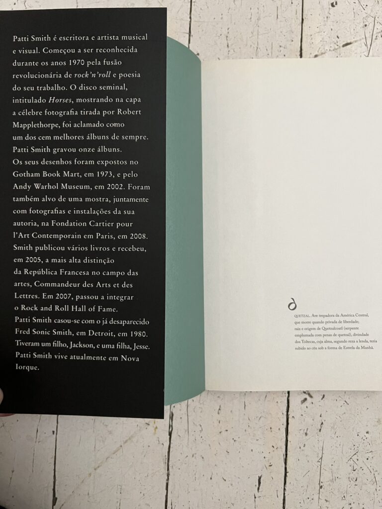 MTrain von Patti Smith: portugiesische Ausgabe