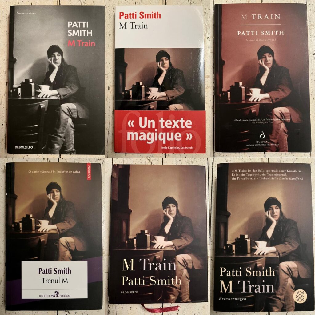 Patti Smith's Buch "M Train" ist 10 Jahre alt geworden. Eine Collage zeigt verschiedene Buchcover